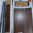 Nathan James Enloe Modern Sideboard Buffet Storage Accent Cabinet TV Stand with Doors in Rustic Walnut Finish and Black Matte Metal Base for Hallway, Kitchen or Living Room, Walnut/Black, Set of 2