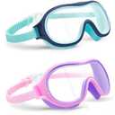 Aegend 2 Pack Swim goggles for Kids 3-15, Anti-Fog Anti-UV Wide Vision Waterproof, No leak Swimming goggles for Boys Girls