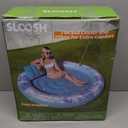 SLOOSH Inflatable Tanning Pool Lounger Float,72" x 65" Pool Floats Adult with Pillow,Luxury Fabric Large Suntan Tub Raft Floatie,Sunbathing Bed Lounge for Water Blow Up Kids Ball Pit Party Gifts,Blue