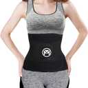 Moolida Waist Trainer Belt for Women or Men Waist Trimmer Workout Fitness Back Support Belts, Large