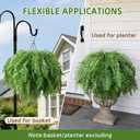 Artificial Plants Outdoor, UV Resistant Fake Fern Faux Plant Greenery for Outside Planter Patio Home Garden Decor 5 Branches (Basket Excluded)