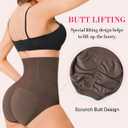 Nebility Tummy Control Panties Seamless Shapewear High Waisted Body Shaper Butt Lifter Panty Shaping Boyshorts Underwear (L)