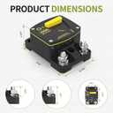 100 Amp DC Manual Reset 12V Circuit Breaker Switches & 12V Automotive Replacement for Car Audio RV Marine Boat Truck Trolling Motors 1 Pack