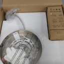 KoKo&Yukina 6 Inch Globe Pendant Light Nickel Globe Pendant Lights Kitchen Island Mid Century Light Fixture with Milky White Glass Shade for Dining Room Living Room