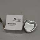 20 Sets Aluminum Foil Cake Pan Heart Shaped Cupcake Cup with Lids 100 Ml/ 3.4 Ounces Disposable Mini Cupcake Cup Baking Cups for Mother's Day Housewarming Gifts Valentine Wedding Xmas Birthday(Red)