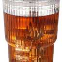 MNZZ 16oz Glass Tumbler with Lid and Straw, Reusable Iced Coffee Cup for Cold Drinks, Smoothie and Tea, Clear Drinking Cup for Home or Office Use