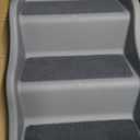 Amazon Basics Foldable Non-Slip Pet Stairs, Steps for Dogs and Cats, 23.90" x 16.10" x 19.76", Grey