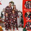 ANGELGGH Family Matching Christmas Onesie Pajamas, Vacation Cute Printed One Piece Pajamas, Xmas Hooded Holiday Sleepwear (8-10 Years, Joy Santa)