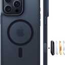 TORRAS for iPhone 16 Pro Case Translucent Matte Black | Compatible with MagSafe, Military Grade Drop Protection, Stronger Magnetic, Shockproof Airbag, Camera Control, Color Buttons, Slim Anti-Scratch
