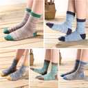 Kids Boys Crew Ankle Socks Cotton Dress Fashion Design Colorful Pattern Seamless Toe 5 Pack Ages 1-11