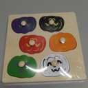 Halloween Pumpkin Wooden Pegged Puzzles Montessori Toys for Toddlers Kids Boys Girls Halloween Party Favors Treat Bags Gifts