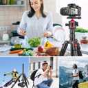 78" Professional Tripod for Camera, Victiv Aluminum Camera Tripod Monopod for DSLR, Spotting Scope, Telescope, Binoculars, Compact Heavy Duty Camera Stand for Photography Video Recording Travel