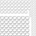 (105 Pack) Baseball Display Stand,Spheres Holder, Clear Baseball Ring, Sphere Stand,Round Display Stand for Golf Ball, Baseball, Softball, Tennis Ball, Spheres, Marbles, 3 Sizes: Large, Medium, Small (105 PCS / 3 sizes)