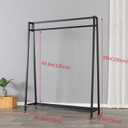 Clothing Garment Rack with Shelves, Metal Cloth Hanger Rack Stand Clothes Drying Rack for Hanging Clothes, Easy Assemble Clothing Rack for Bedroom or Boutiques(Black)