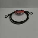 Master Lock 72DPF Steel Cable with Looped Ends, 15 ft. Long, 1 Pack, Black