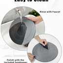 TBEECOZY Diatomaceous Earth Plant Saucer Instant Dry, 2 Pack 8 inch Super Absorbent Plant Trays for Pots, Plant Water Catcher Tray, Plant Drip & Drainage Tray for Indoor, Gray