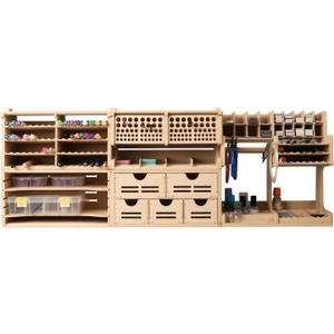 Plastic Model Tool Organizer, Organize Plastic Model Building Tools Pliers/Tweezers/Brushes/Screwdrivers Stick Tools, MDF Material Model Workbench, Suitable for Tamiya/Gundam Tools GK Pro