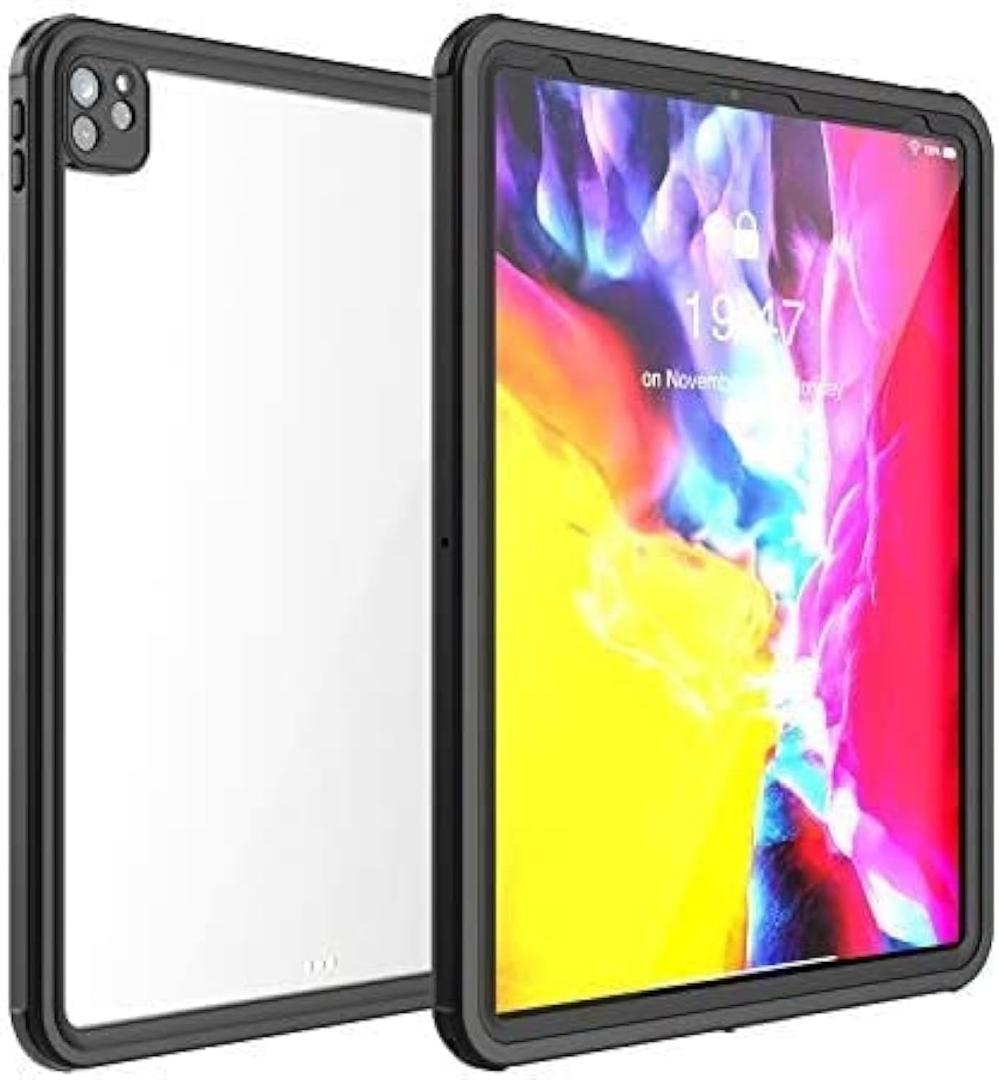 for New iPad Pro 12.9 2020 Waterproof Case,with Built-in Screen Protector Dustproof Submersible Full-Body Cover for 2020 iPad Pro 12.9 Inch 4th Generation