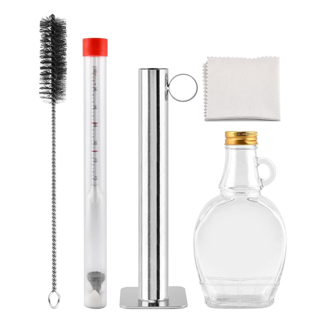 Maple Syrup Hydrometer Test Cup Kit, Maple Sap Hydrometer with Stainless Steel Maples Syrup Equipment, Design for Maples Syrups Supplies, Easy to Read and Accurate
