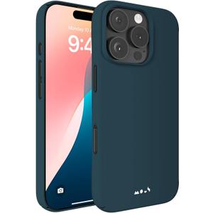 Mous for iPhone 16 Pro Max Case Slim MagSafe Compatible - Super Thin 2.0 - Magnetic Phone Cover - Navy Blue