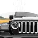 RT-TCZ for Wrangler JL Mesh Front Grille Grill Insert Headlight Light Cover Trim for Jeep Wrangler JL JLU 2018-2022 White Exterior Accessories 9pcs