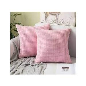 MIULEE Pillow Case Light Pink 45x45 Cm 2 Pack