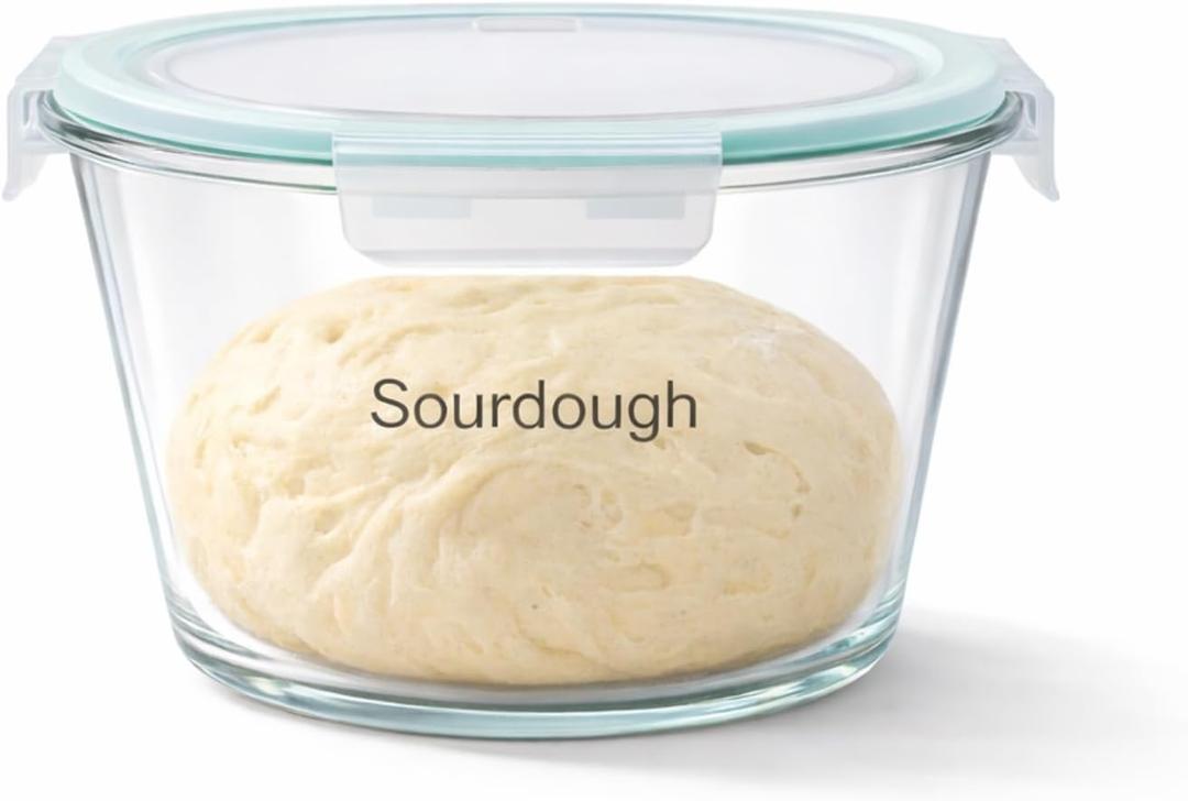 2.1 Liter Sourdough Starter Jar,Sourdough Bread Baking Supplies,Fermentation Jar,Sour Dough Tools,Glass Storage Containers With Airtight Lids,Large Pickle Jars Wide Mouth,Kitchen Storage Container