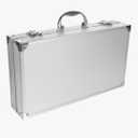 14in Aluminum Briefcase with Lock : Aluminum Tool Case Portable Carrying Case with Foam Inserts, Metal Briefcase for Men or Women (14.1x7.8x2.9inch), Silver