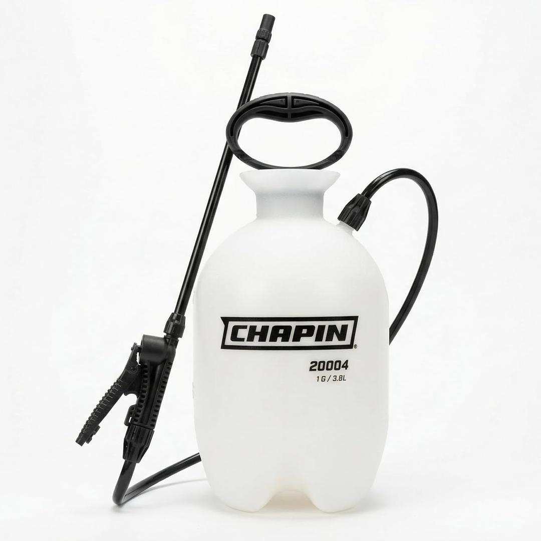 Chapin 1-Gallon/3.8L Pump Sprayer, Easy Use for Home & Garden | Durable lightweight tank; ideal for weed control, plant care and cleaning with adjustable nozzle, long hose and easy pump