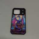 Compatible with iPhone 17 Pro Magnetic Charge Case Shockproof Protective for Man Women Non-Slip for iPhone 17 Pro Crazy Pattern Stained Glass Blue Purple Diamond Dragon