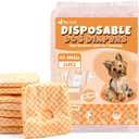 Pet Soft Female Dog Diapers - Disposable Puppy Diapers for Dogs & Cats, Ultra Absorbent Doggy in Heat Period or Urine Incontinence, 24pcs (XXS, Orange)