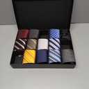 kaxilu Neckties for Men's 12pcs Assorted Zipper Ties for Men, Silky Zip Up Ties, Men's Adjustable Pretied Ties Set