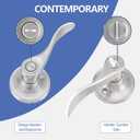 5 Pack Privacy Door Handle, Brushed Nickel Keyless Lever With Lock for Interior Door, Closet, Bathroom, Bedroom, Wave Style, Satin Nickel