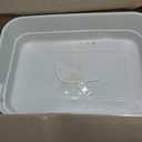 Extra Large Cat Litter Box with High Sides,Cats Boxes for Indoor Cats,Cat Litter Pan for Kitty,Litter Box with Low Entry,Easy to Clean,Anti-Splashing,23.6" x15.7" x5.9" (White)