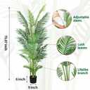 HAIHONG 6FT Artificial Palm Tree,Faux Areca Palm Plant with Real Touch Leaves and Adjustable Branches,Fake Tropical Palm Tree for Home Office Indoor Outdoor Modern Decoration