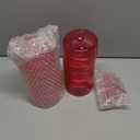 12 PCS Ribbed Coupe Glasses Hot Pink Plastic Champagne Coupe Cup 10oz Detachable Gold Rim Espresso Martini Glass Vintage Margarita Glassware Cocktail Glass Set for Valentine's Day Bachelorette Party