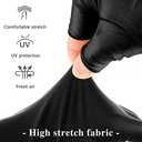 Pimoys UV Gloves for Gel Manicures UPF50+ Fingerless UV Light Protection Gloves for Gel Nails Manicure (Black)