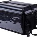Storage Bag Container Insulated Bags For Food Delivery Bag Divider Waterproof Grocery Cooler Catering Bag Food Deliveries Black 62L(19.7x15x15 inch)