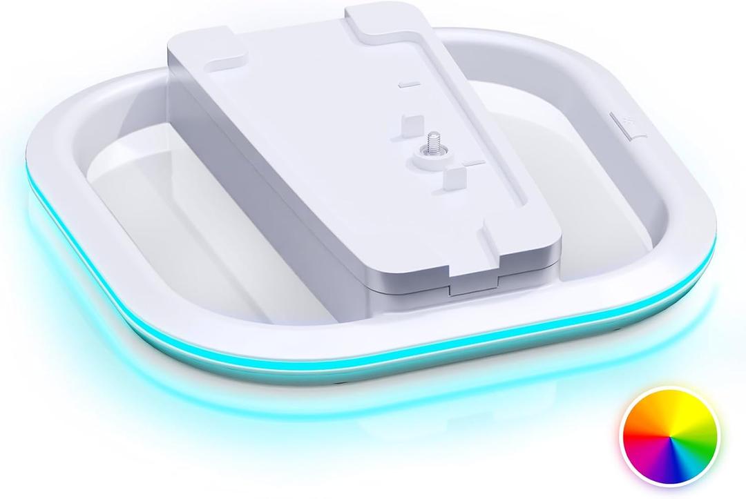 Vertical Stand for PS5/PS5 Slim/PlayStation Pro Consoles, PlayStation 5 Vertical Holder with 7 RGB Lights and a Screw,White