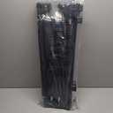 27.5 Inch Tall Folding Dog Gates for Doorways 27.5"-55" Wide 2 Panel Expandable Mesh Baby Gate Short Adjustable Mesh Dog Gate Step Over Puppy Gates for The House Small Doggy Barrier Indoor (Black)