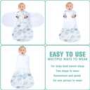 BSTOPPT Newborn Sleep Sack Baby Swaddle,3-6 Months,3-Way Adjustable Wearable Blanket,100% Rayon Cotton Swaddling sleeping bag TOG 0.5（Clouds & Starry Sky）