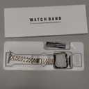 QUNDAXI Slim Watch Band Compatible with Apple Watch 41mm 45mm 42mm 44mm 40mm 38mm Metal Stainless Steel Watchband Suitable for iWatch 11/10/9/8/7/6/5/4/3/2/1/SE Series Women Luxury Strap (Silver and Gold)