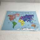 MWB World Map Wall Art Poster for Kids - Educational Map Posters for Kids includes Countries, States, Capitals & Pictures | Perfect for Classroom Decor or Home | 18" x 24" Laminated Durable Poster