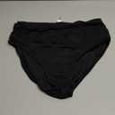 Tempt Me Women's High Waisted Bikini Bottom Tummy Control Ruched Bathing Suit Swim Bottom (Black, M)