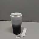 USB Rechargeable Self Stirring Coffee Cup,Stainless Steel Travel Mug with Magnetic Mixing,12oz Cafe to Go Travel Mug,Tumbler Cup for Coffee, Milk and Hot Drinks,with a handle and Spout Lid Black