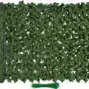 Artificial Ivy Fence Privacy Screen 120x40in UV-Anti Dense Faux Greenery Backdrop Fake Hedges Fence & Faux Ivy Vine Leaf Decoration for Patio Balcony Garden Wall Backyard Indoor Outdoor
