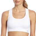 Champion Women's The Infinity Racerback Sports Bra, Moderate Support, Seamless, Moisture Wicking, White, S