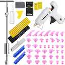 Super PDR Car Dent Repair Kit – Paintless Dent Puller Tool Set with 2 in 1 Slide Hammer, Glue Gun & New GlueTabs – No Paint Damage DIY Dent Remover for Door Dings, Hail, Hood & Fender Dents