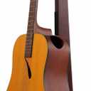 Nefelibata Wooden Guitar Stand - Handmade German Ash Solid Semi-curved Design Wood Stand Floor, Best for Acoustic guitars, Classical guitars, Banjos, Mandolins(Brown)