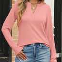 ANRABESS Womens Long Sleeve Shirts V Neck Business Casual Work Tunic Tops Basic Tees 2025 Fall Outfits
 Size 2XL